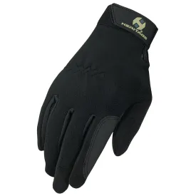 05 Size Heritage Performance Fleece Horse Stretchable Riding Gloves Black