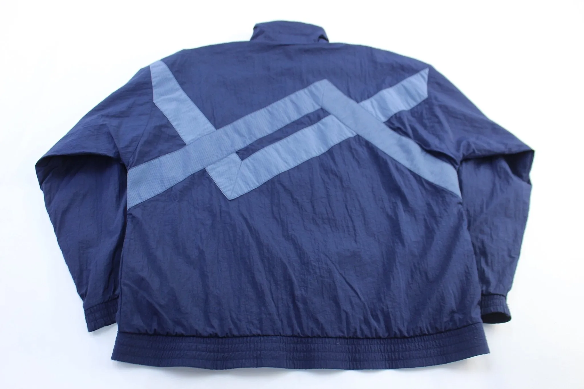 80's Adidas Embroidered Logo Blue Zip Up Jacket