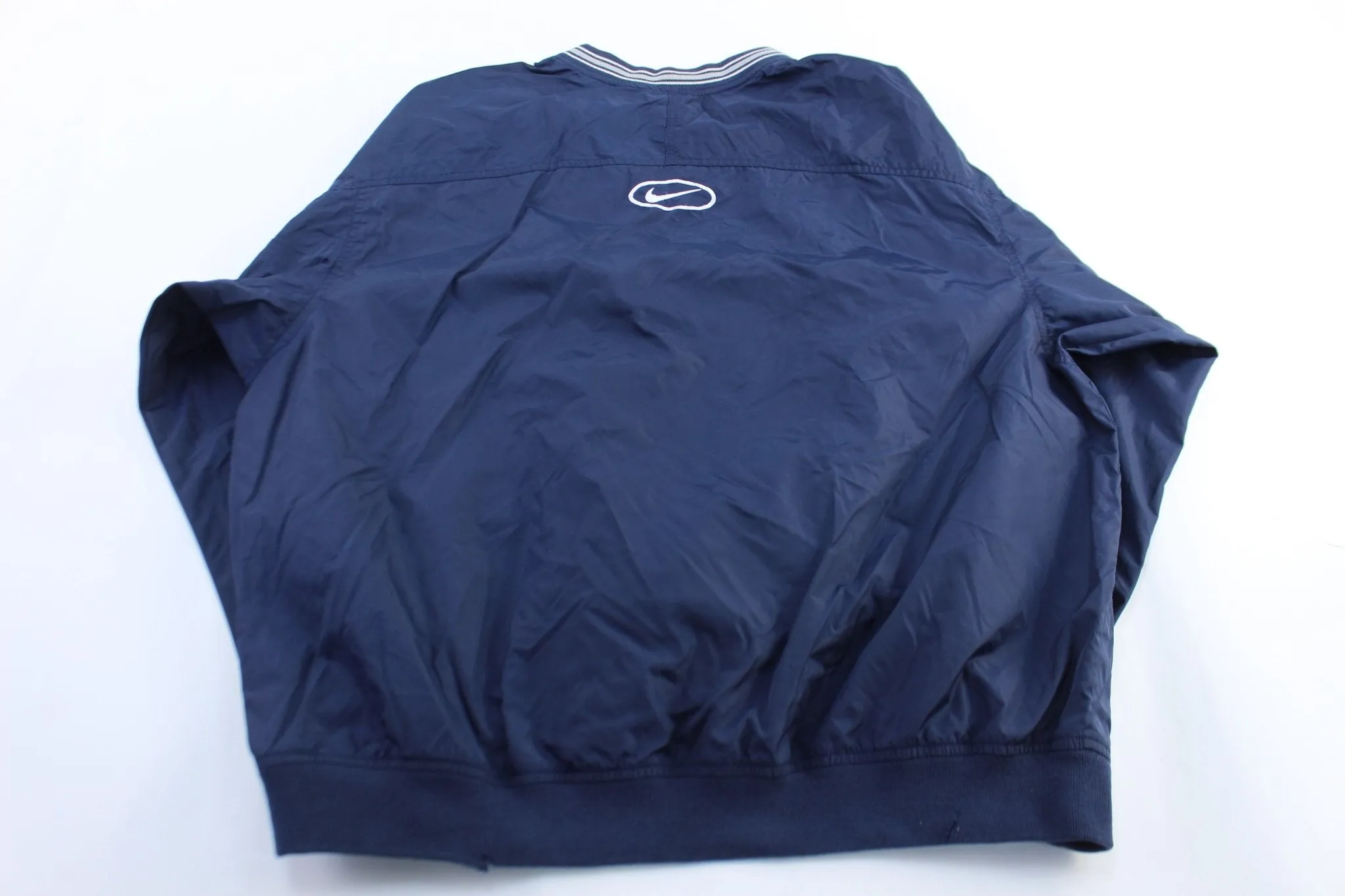 90's Nike Embroidered Logo Blue Windbreaker Pullover