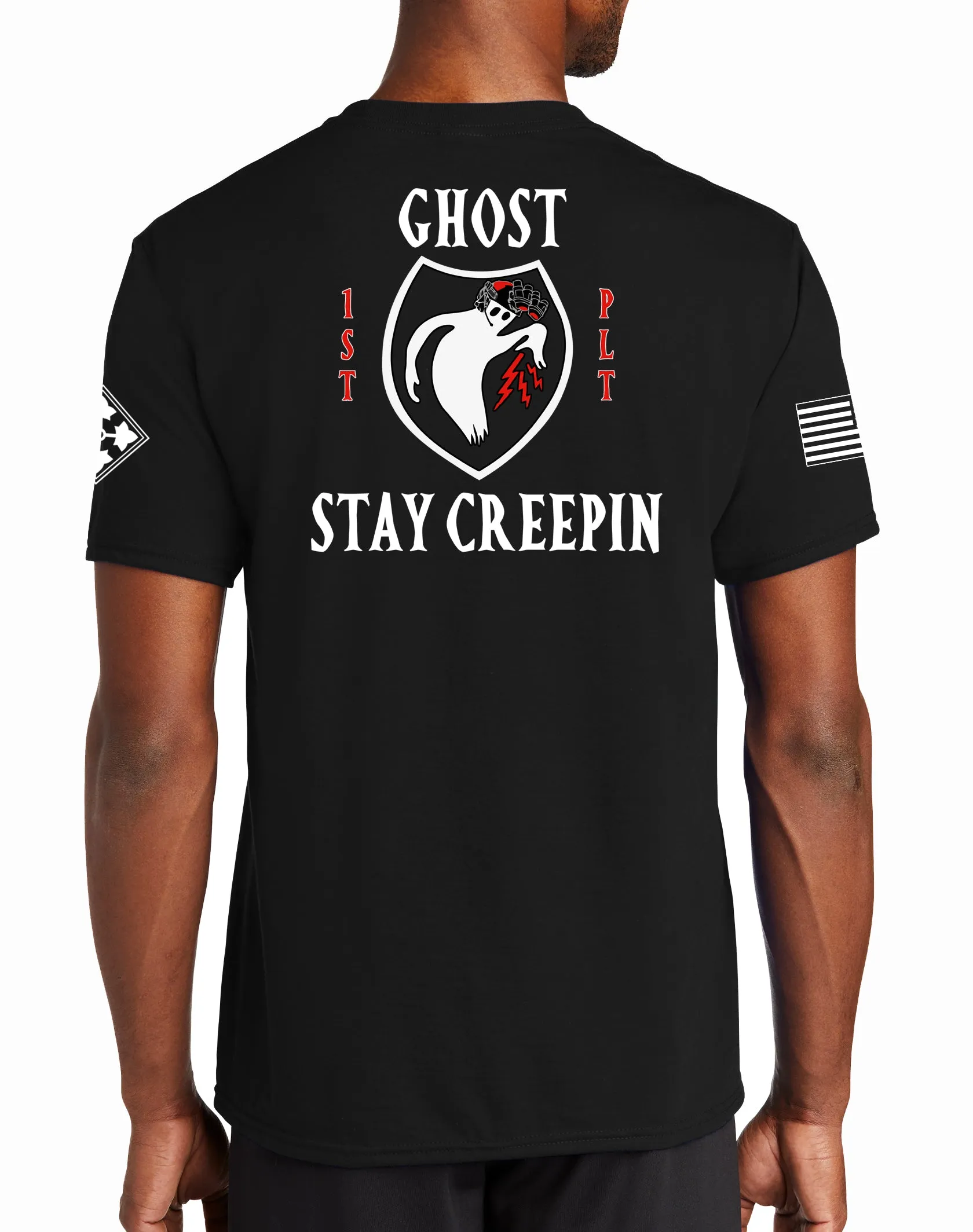 A Co Ghost Unisex Performance Short Sleeve PT Shirt (Feels like Cotton). This shirt IS approved for PT.
