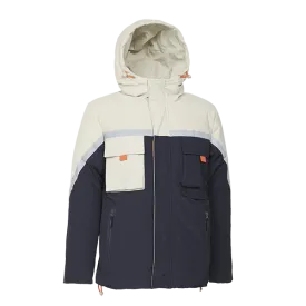 Active Down Parka Jacket With Reflective Print
