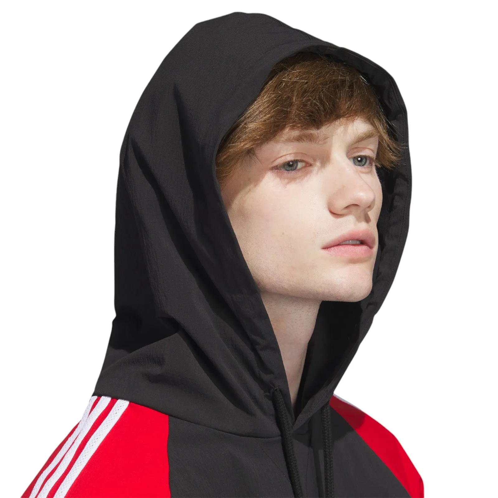 adidas Originals Superstar Hooded Windbreaker - Black / Red
