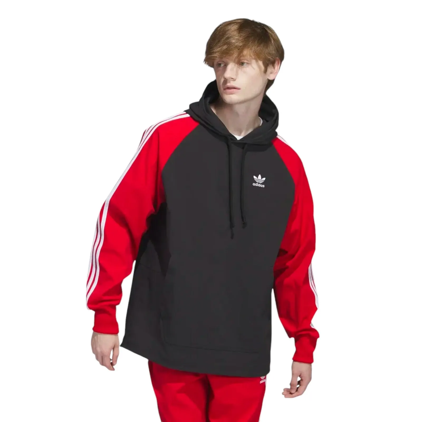 adidas Originals Superstar Hooded Windbreaker - Black / Red