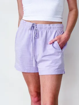 Amber - Drawstring Shorts (Lavender)