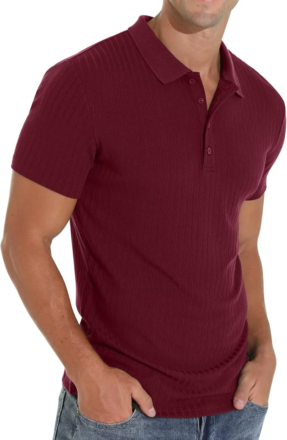 Askdeer Men's Polo Shirts Long/Short Sleeve Slim Fit Casual Shirts Classic Stretch Polo T Shirt Golf Shirts
