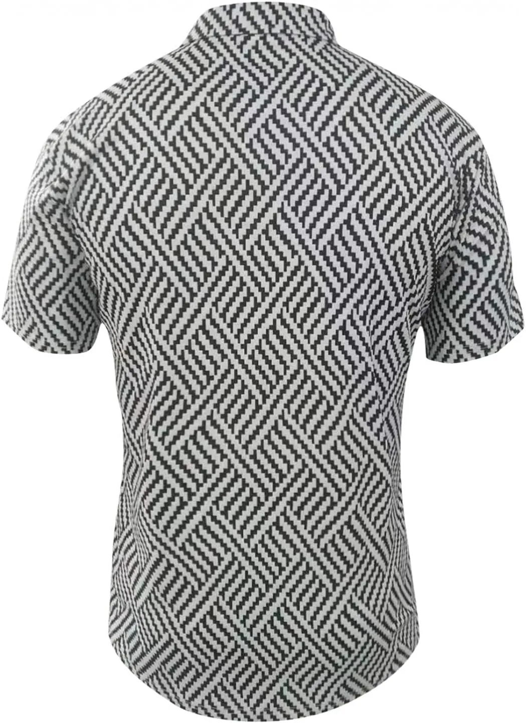Burband Mens Fashion Short Sleeve Polo Shirts Big and Tall Zipper Dual Tipped Collar Slim Fit Paisley Floral Dad Shirts