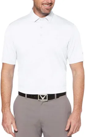 Callaway Men's Solid Micro Hex Performance Golf Polo Shirt with UPF 50 Protection (Size Small-3x Big & Tall)