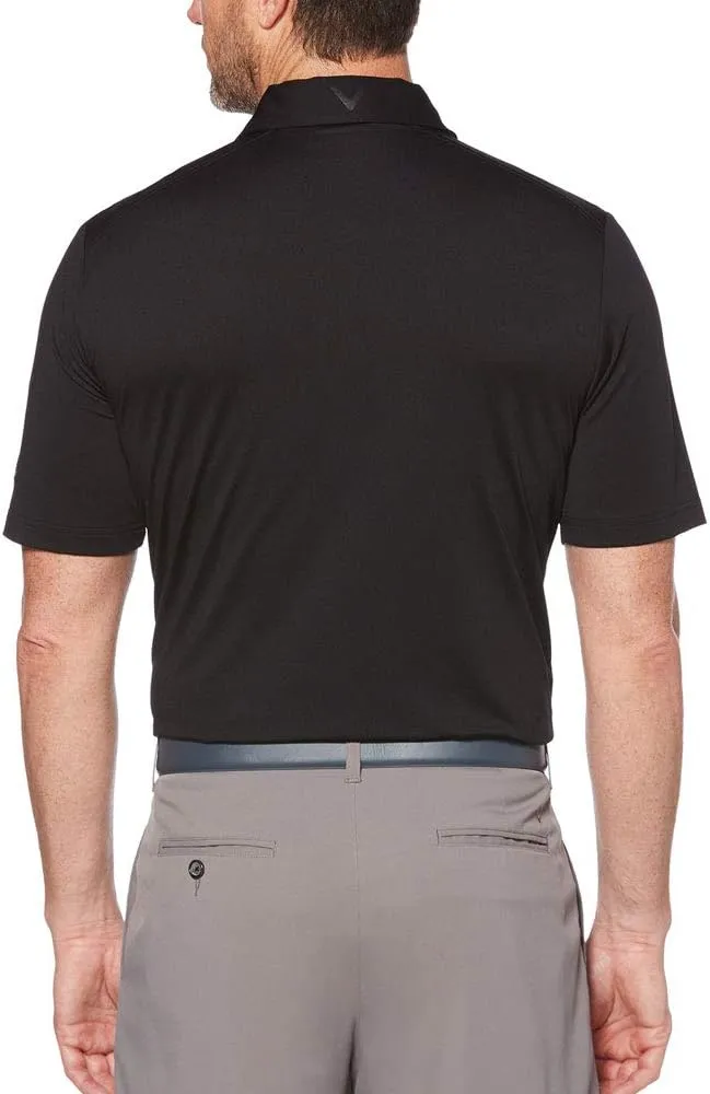 Callaway Men's Solid Micro Hex Performance Golf Polo Shirt with UPF 50 Protection (Size Small-3x Big & Tall)