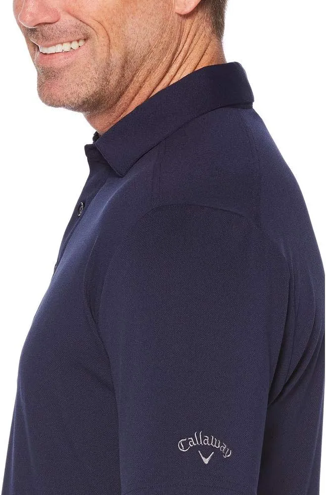 Callaway Men's Solid Micro Hex Performance Golf Polo Shirt with UPF 50 Protection (Size Small-3x Big & Tall)