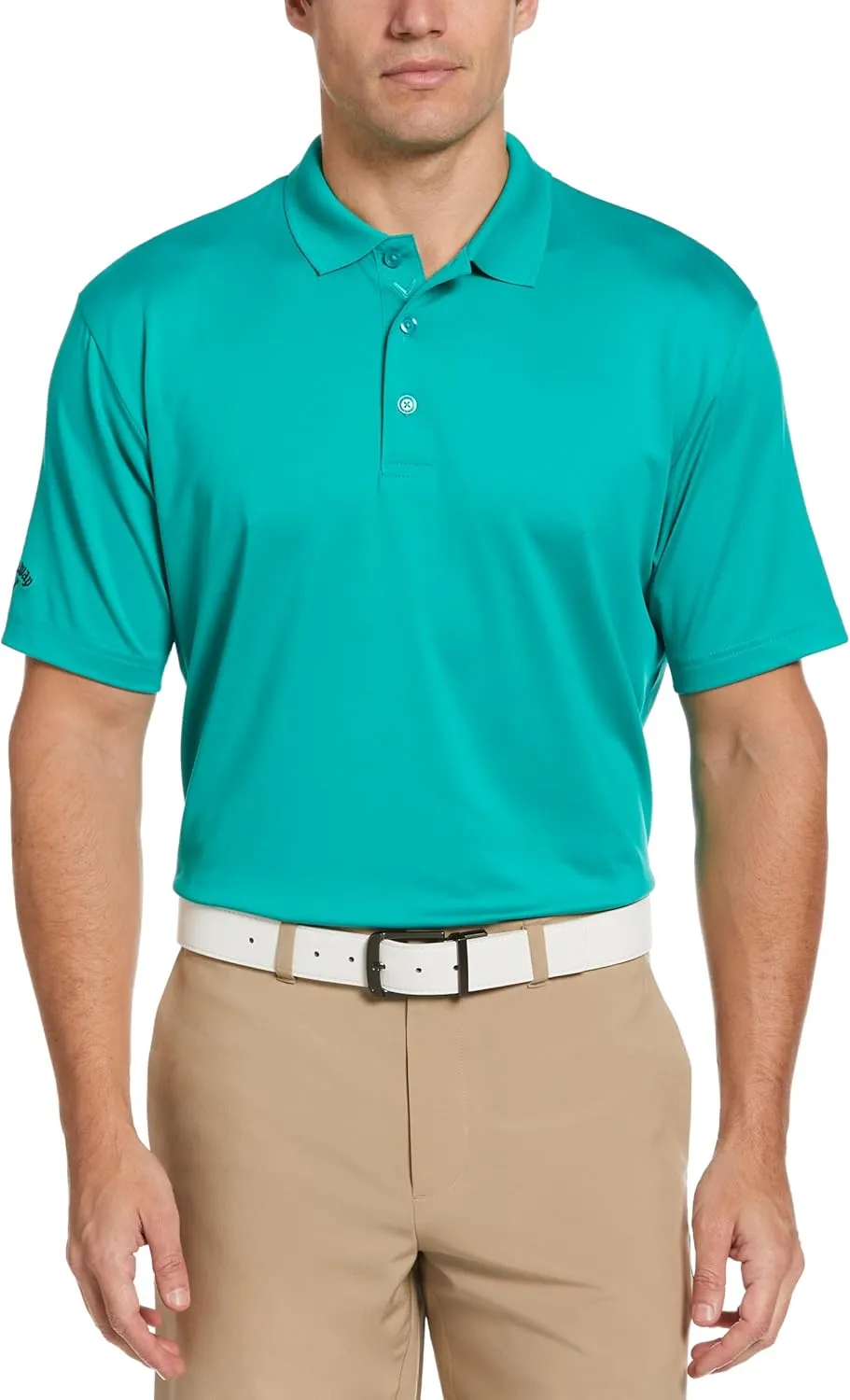 Callaway Men's Solid Opti-dri Short Sleeve Golf Polo Shirt with Stretch Fabric, Sun Protection, Extended (Sizes Small-4xl)