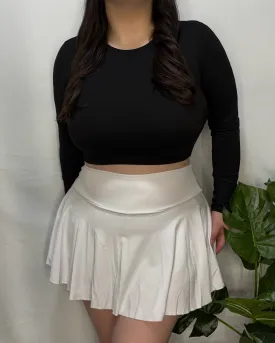 Cassy Tennis Skirt (White)