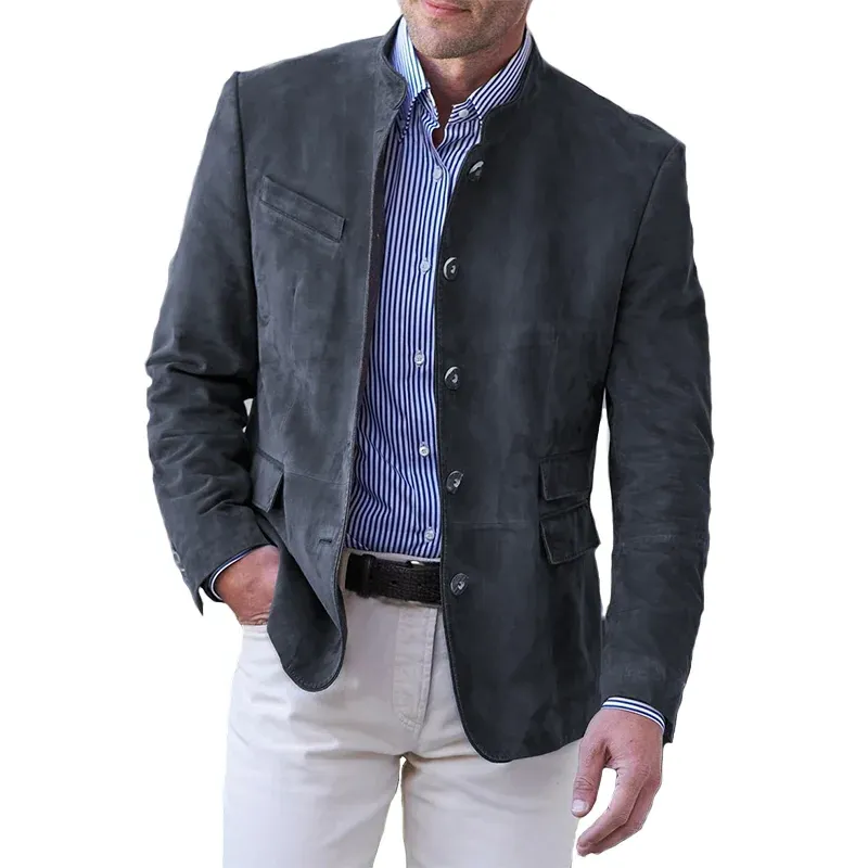 Classic Button-Down Jacket For Men
