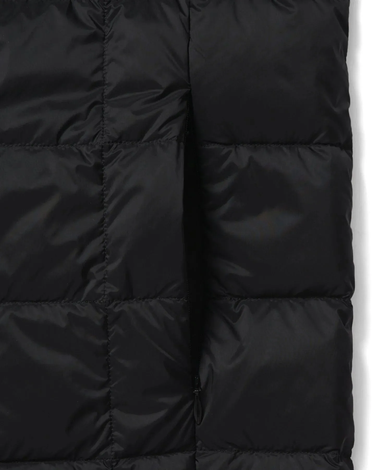 CREW NECK KNIT/DOWN JACKET - Black