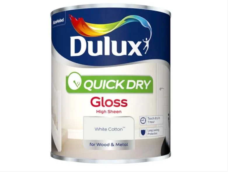 Dulux Quick Dry Gloss White Cotton 750ml