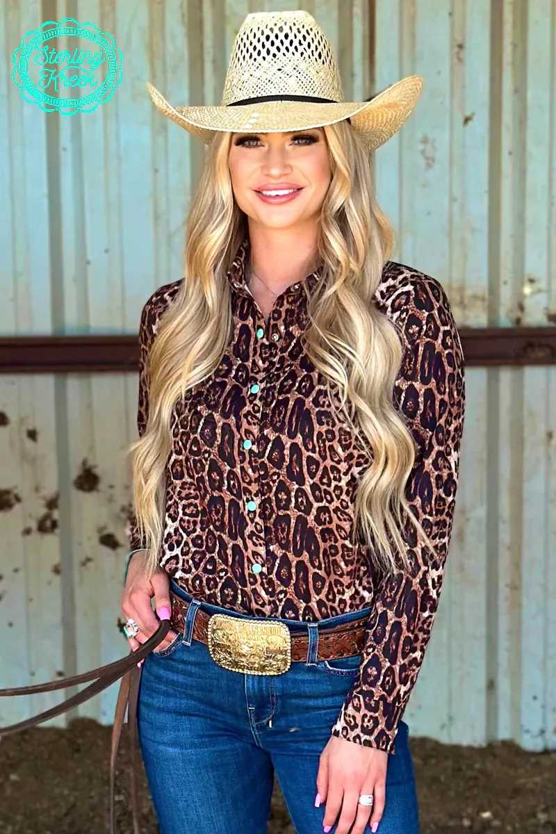Feeling Lucky Leopard Performance Top