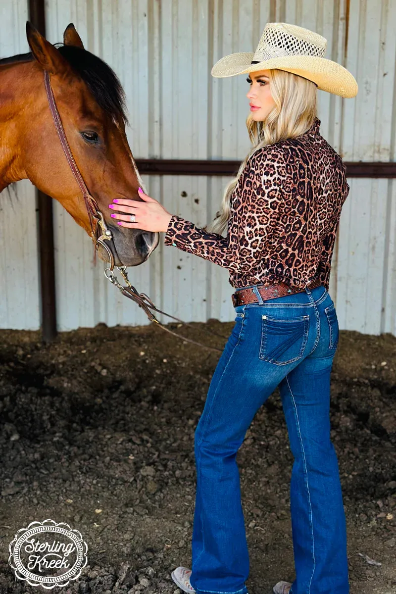 Feeling Lucky Leopard Performance Top