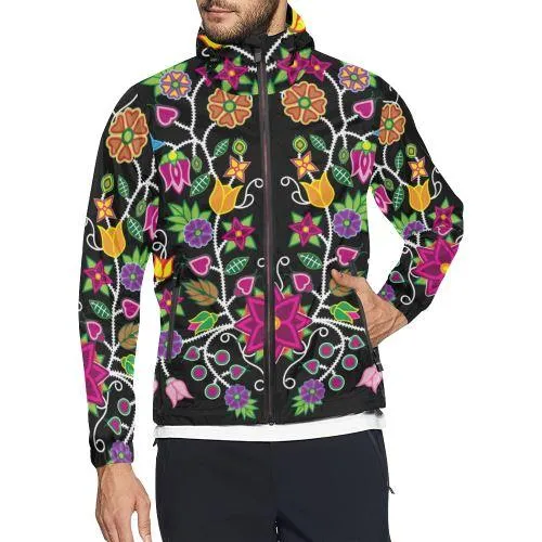 Floral Beadwork-01 Men's Windbreaker