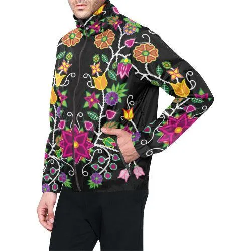 Floral Beadwork-01 Men's Windbreaker