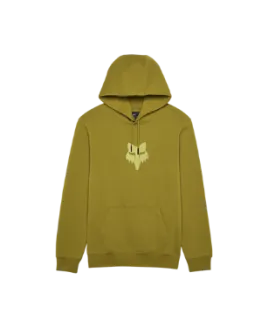 Fox Mens Mustard Fox Head Fleece PO Hoodie