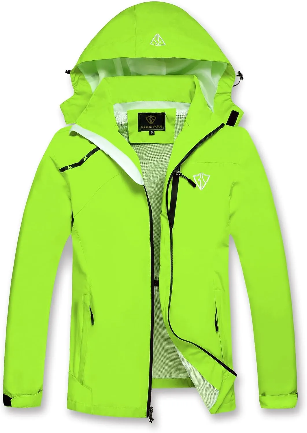 GIISAM Mens Windproof Jacket Waterproof Lightweight Mountain Sport Jacket for Men Hooded Windbreaker Raincoat