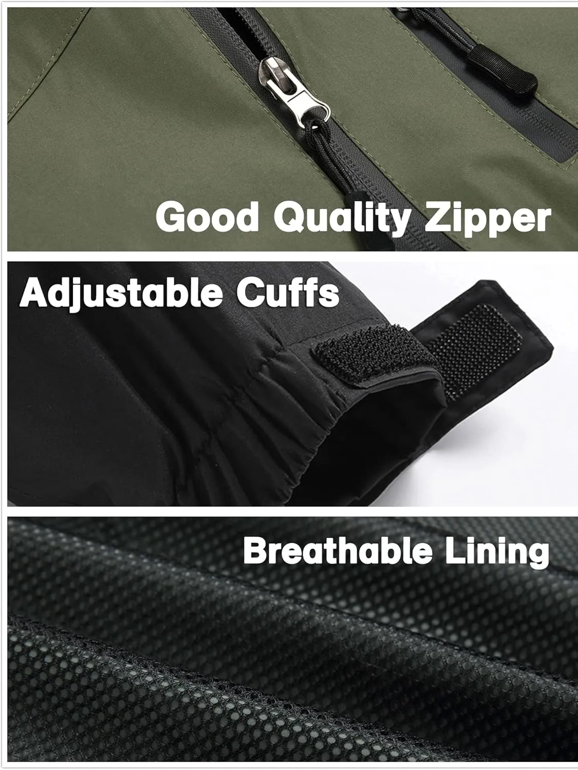 GIISAM Mens Windproof Jacket Waterproof Lightweight Mountain Sport Jacket for Men Hooded Windbreaker Raincoat