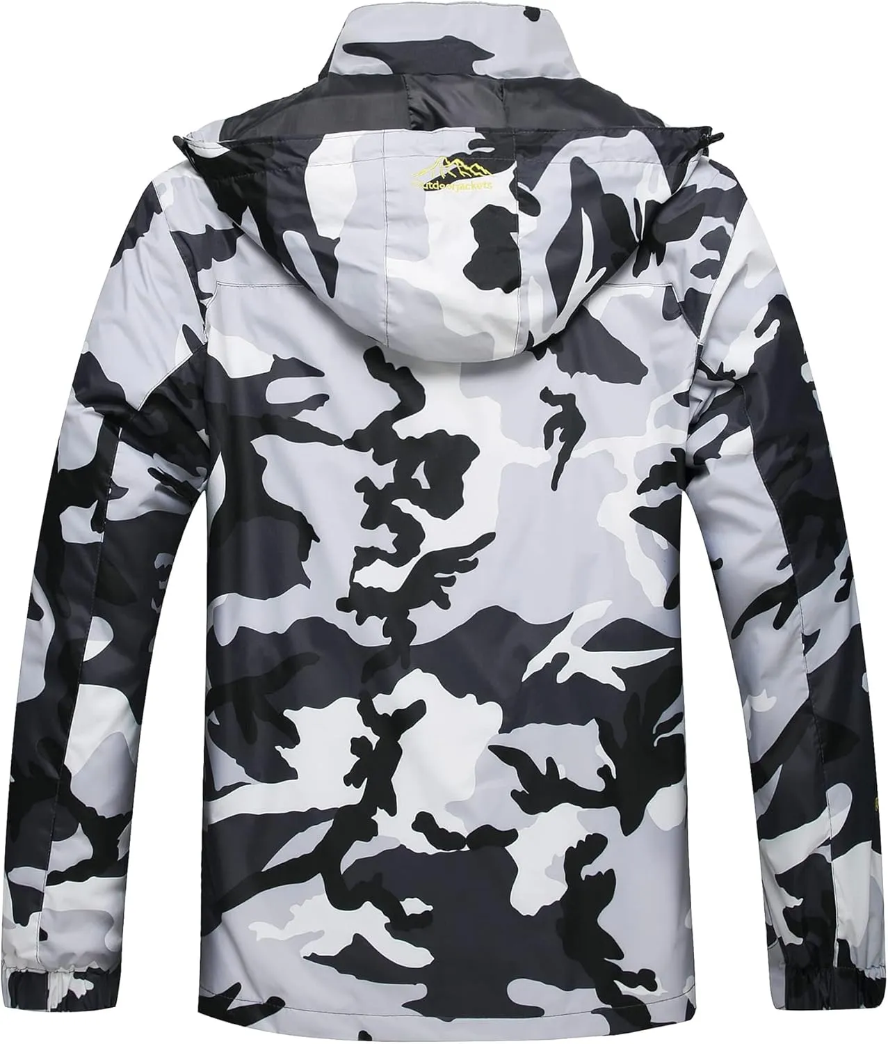 GIISAM Mens Windproof Jacket Waterproof Lightweight Mountain Sport Jacket for Men Hooded Windbreaker Raincoat