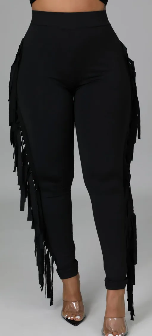 Girl Fringe Stretch Pants