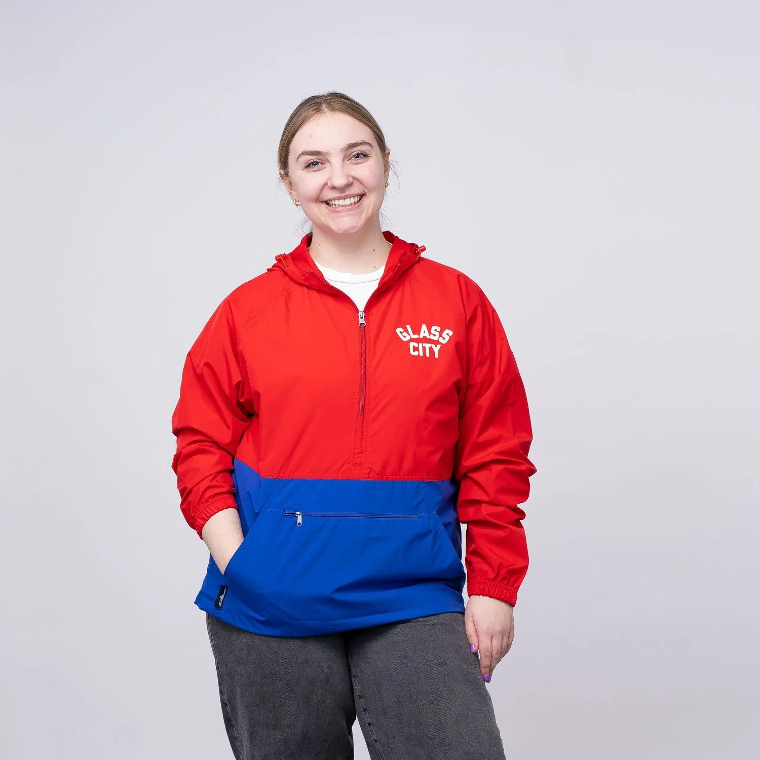 Glass City Colorblock Pack-N-Go Windbreaker