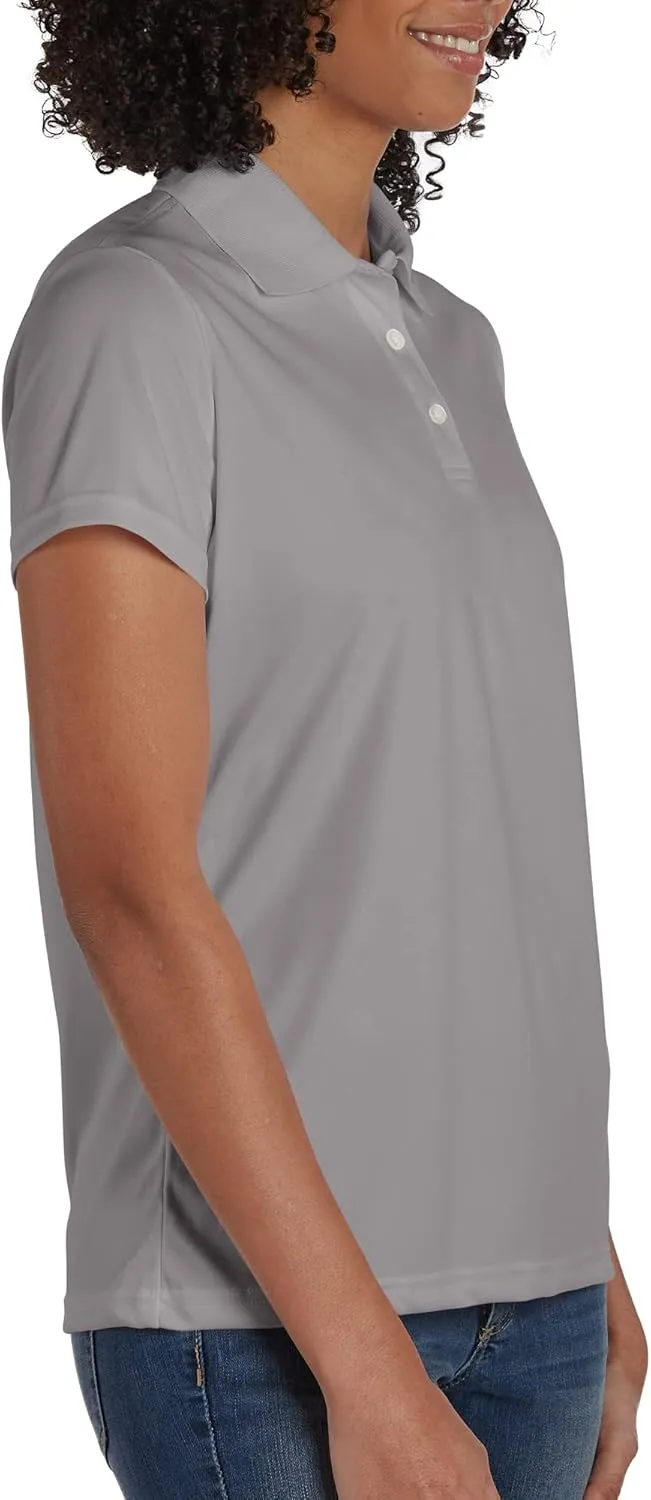 Hanes Women's Sport Cool DRI Polo Shirt, Moisture-Wicking Performance Polo Shirt for Women