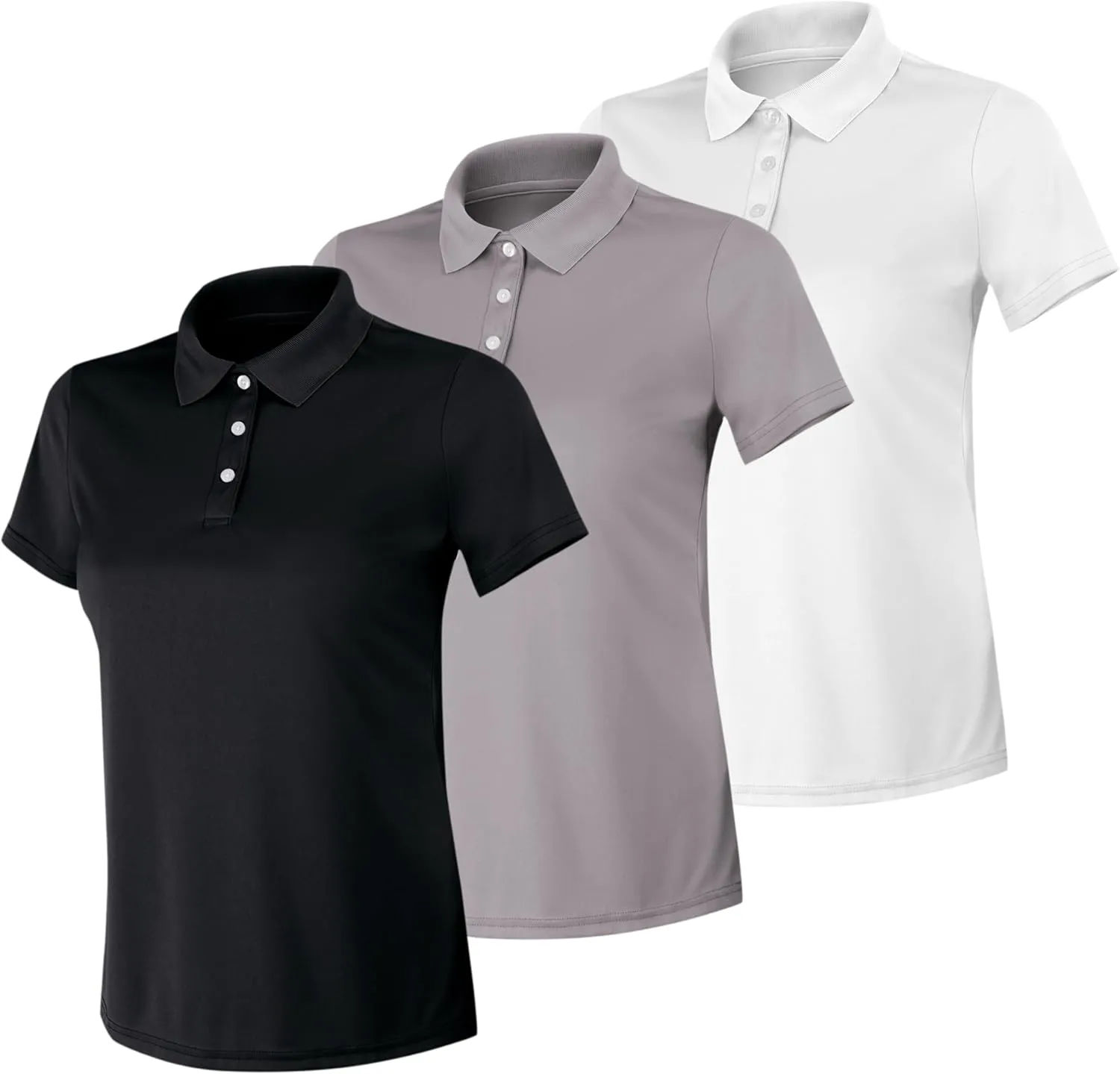 Hanes Women's Sport Cool DRI Polo Shirt, Moisture-Wicking Performance Polo Shirt for Women