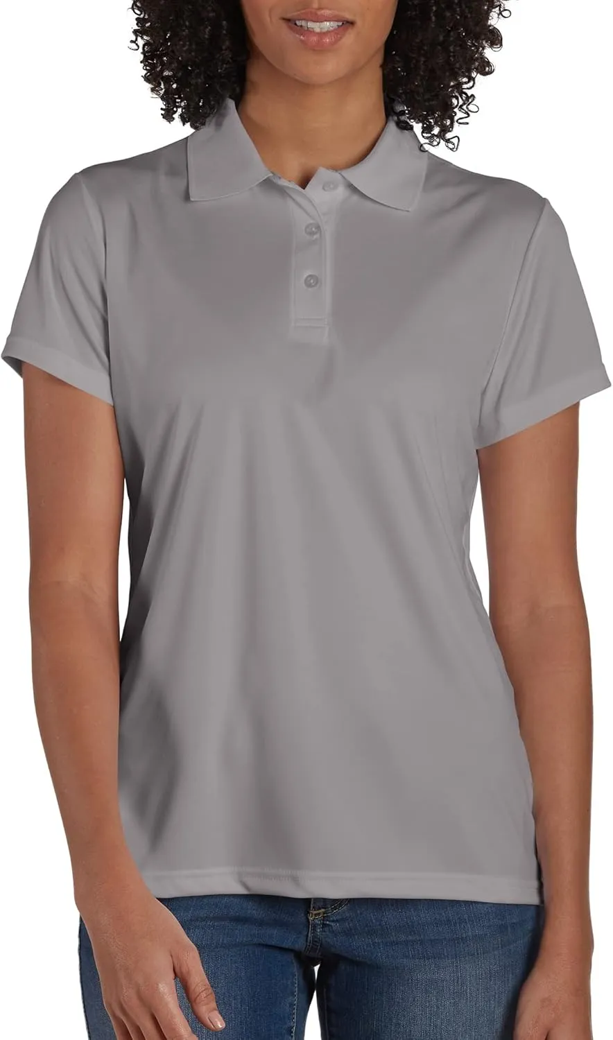 Hanes Women's Sport Cool DRI Polo Shirt, Moisture-Wicking Performance Polo Shirt for Women
