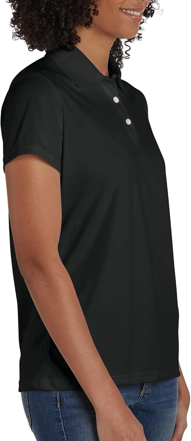 Hanes Women's Sport Cool DRI Polo Shirt, Moisture-Wicking Performance Polo Shirt for Women
