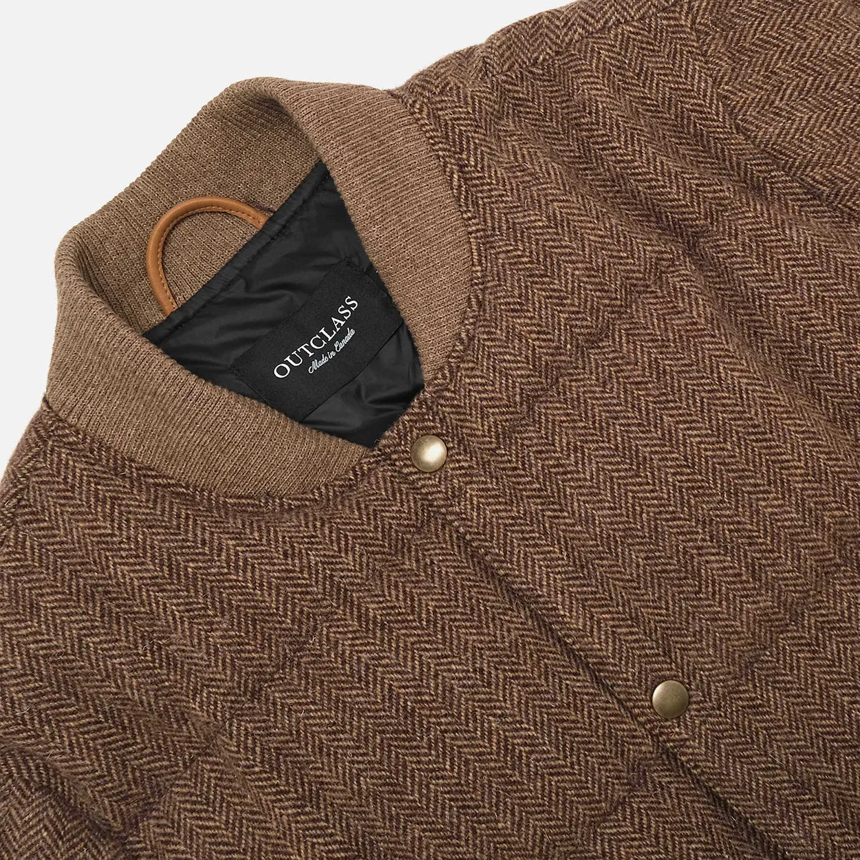 Hazel Herringbone Down Jacket