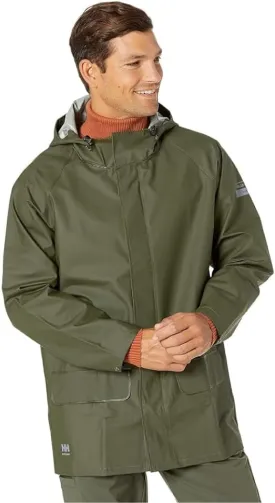Helly-Hansen Workwear Mandal Adjustable Waterproof Jackets for Men - Heavy Duty Comfortable PVC-Coated Protective Rain Coat