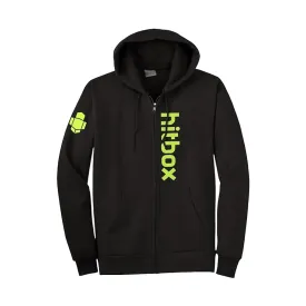 Hitbox "Hitbox Font" Men's Black Zip-Up Hoodie