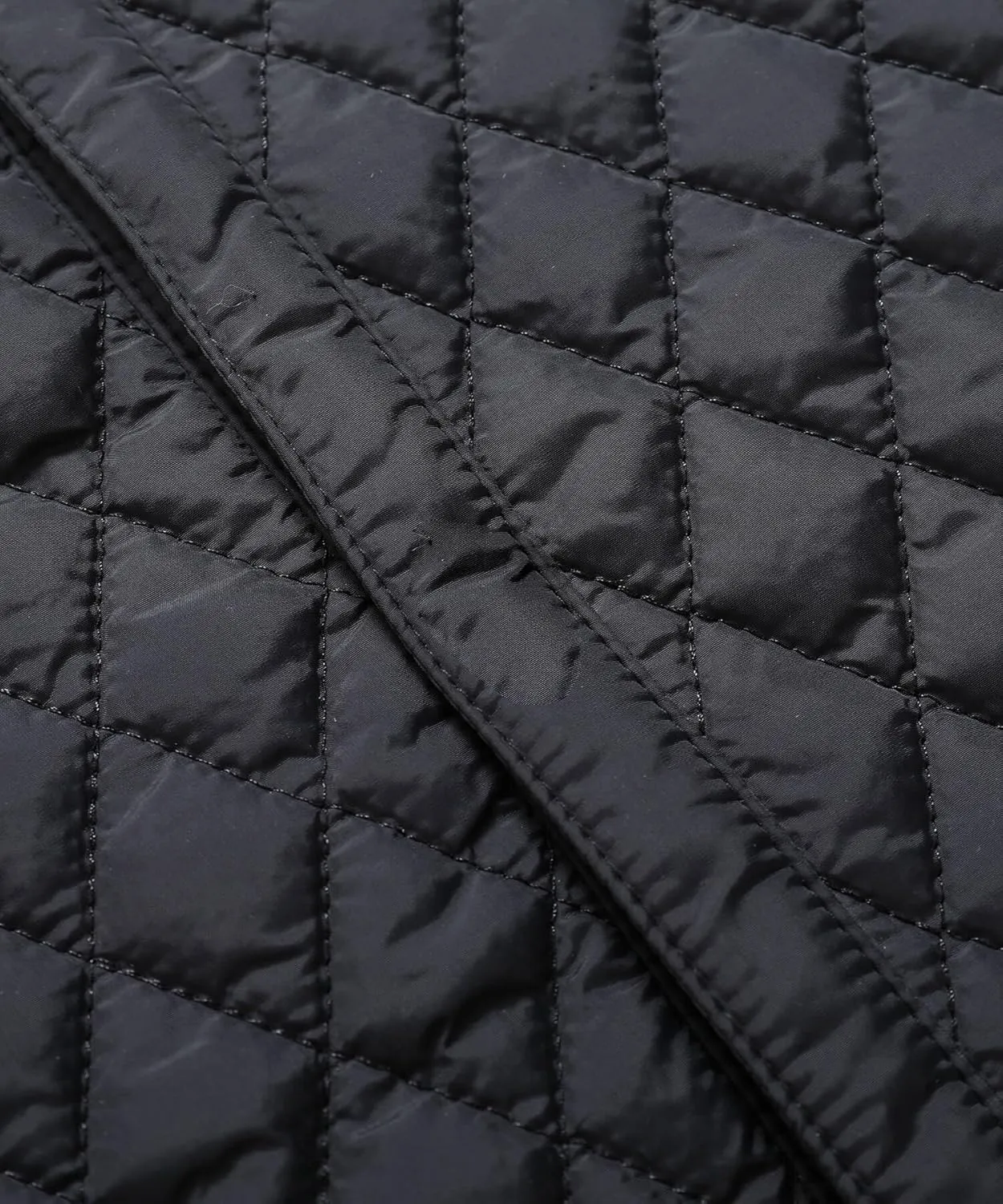 HYPESTFIT Men's Diamond Quilted Puffer Down Jacket Lightweight Business Casual Button Down Shirts