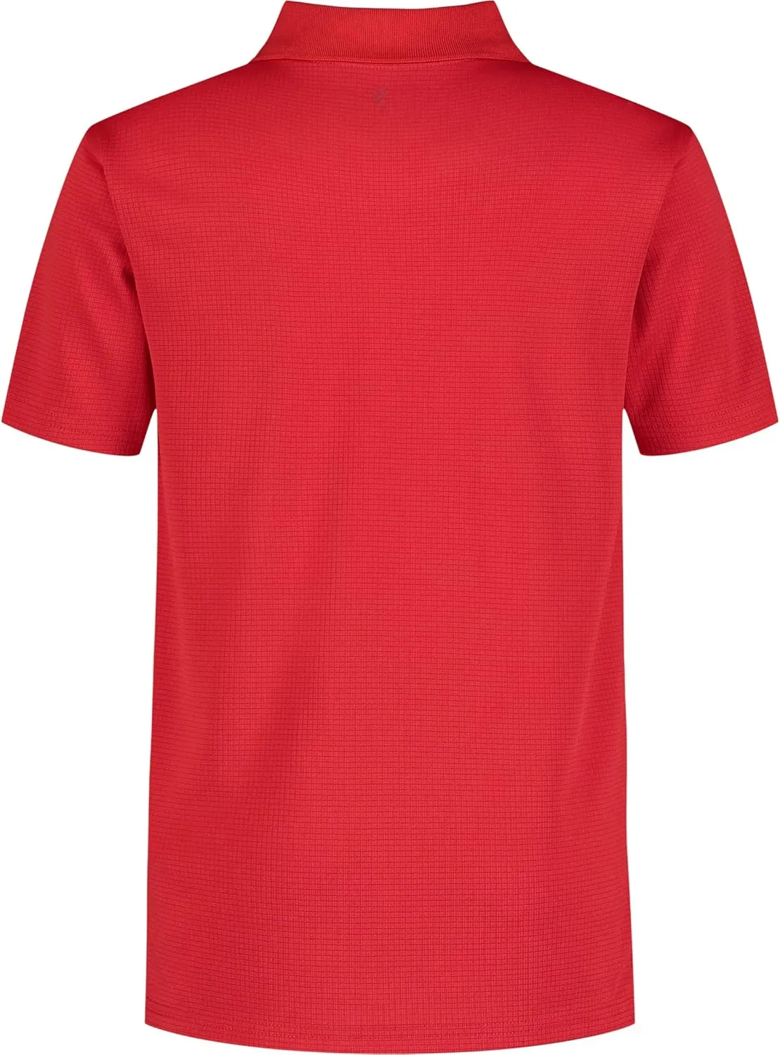 IZOD Boys' Performance Golf Grid Short Sleeve Stretch Collared Polo Shirt