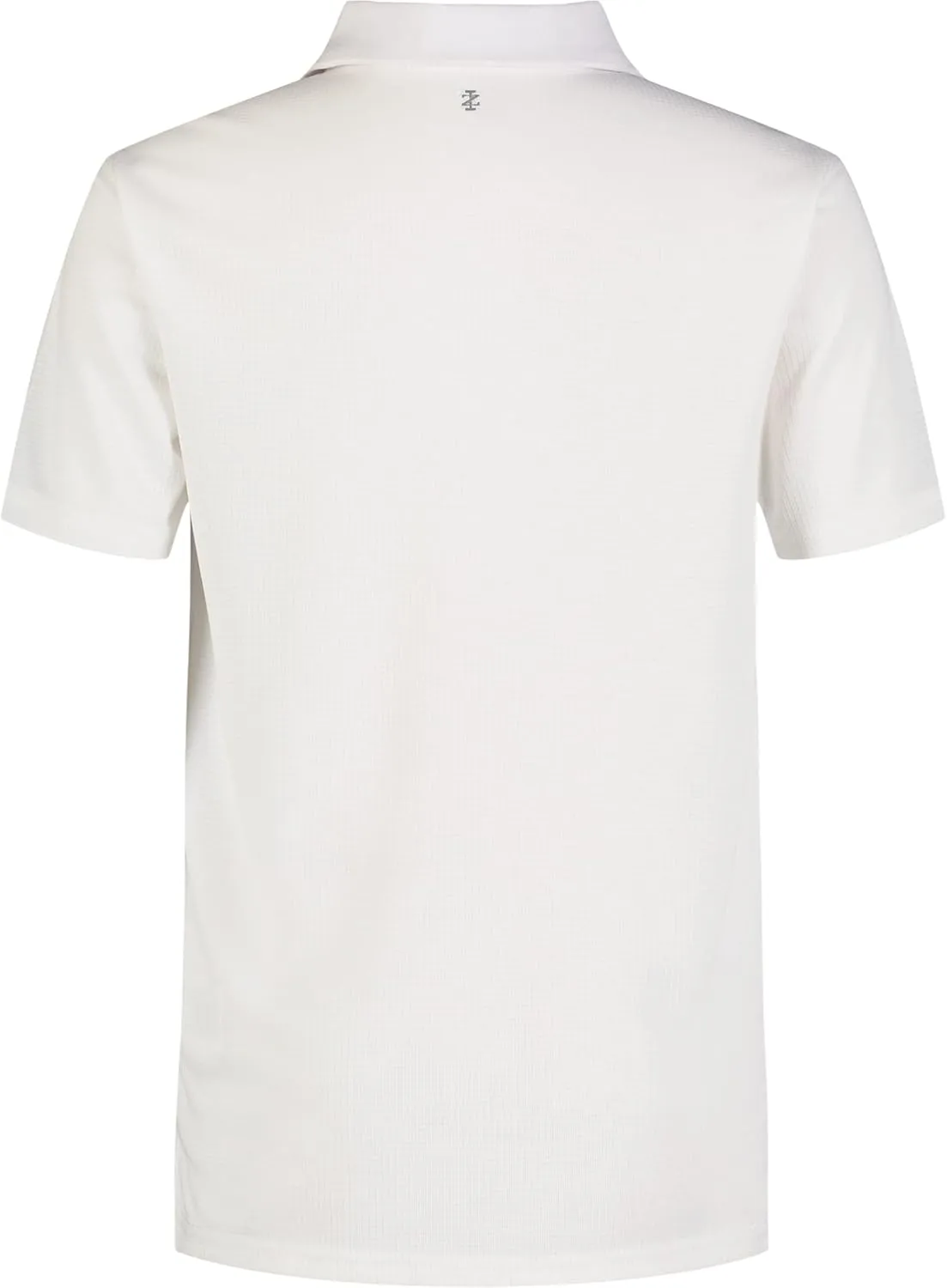 IZOD Boys' Performance Golf Grid Short Sleeve Stretch Collared Polo Shirt