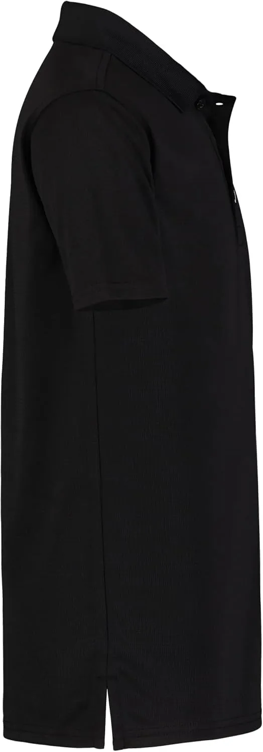 IZOD Boys' Performance Golf Grid Short Sleeve Stretch Collared Polo Shirt