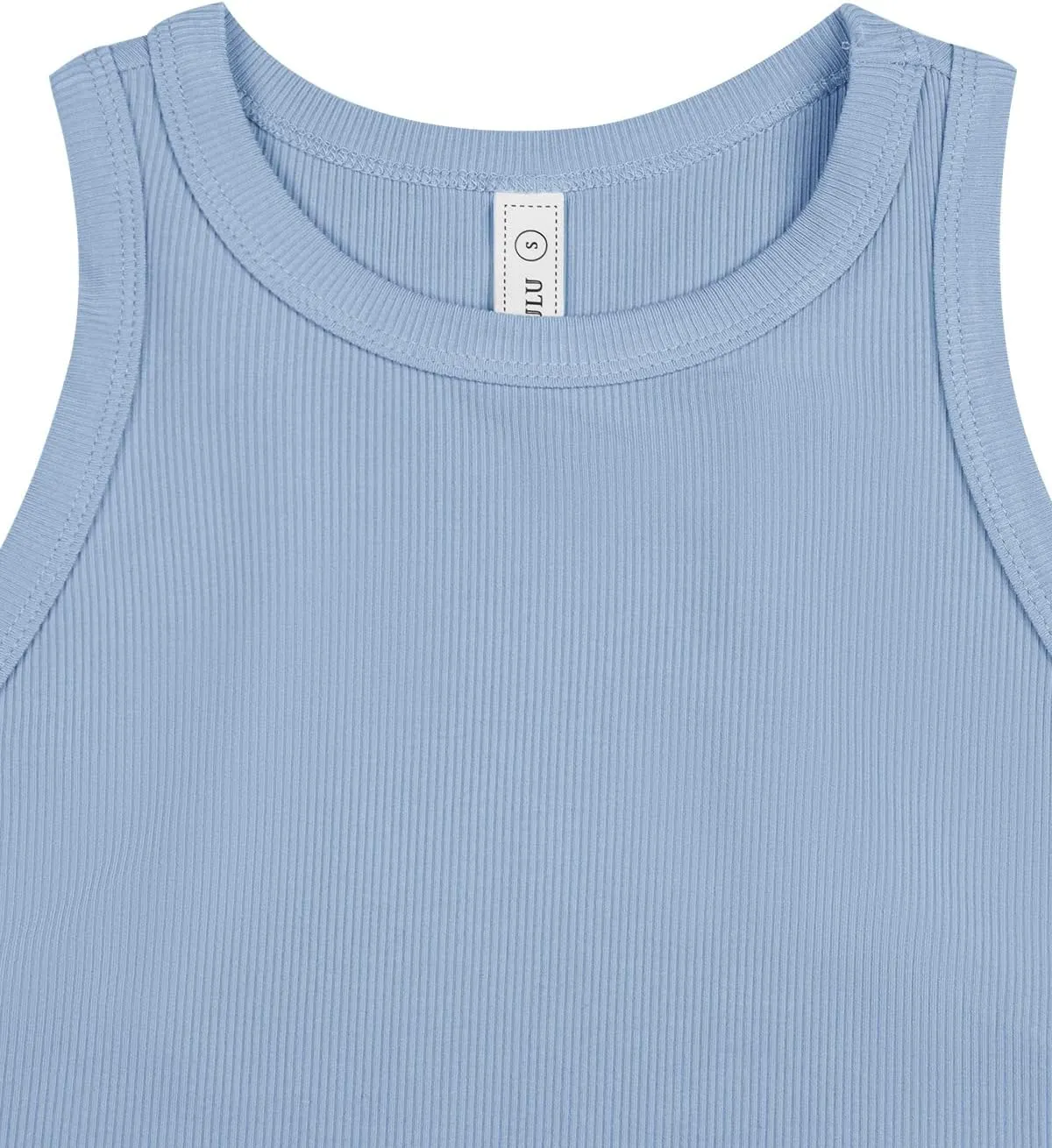 LASLULU Womens Crop Tops Sleeveless Workout Tops Halter Neck Flowy Athletic Shirts Cropped Tank Muscle Tank