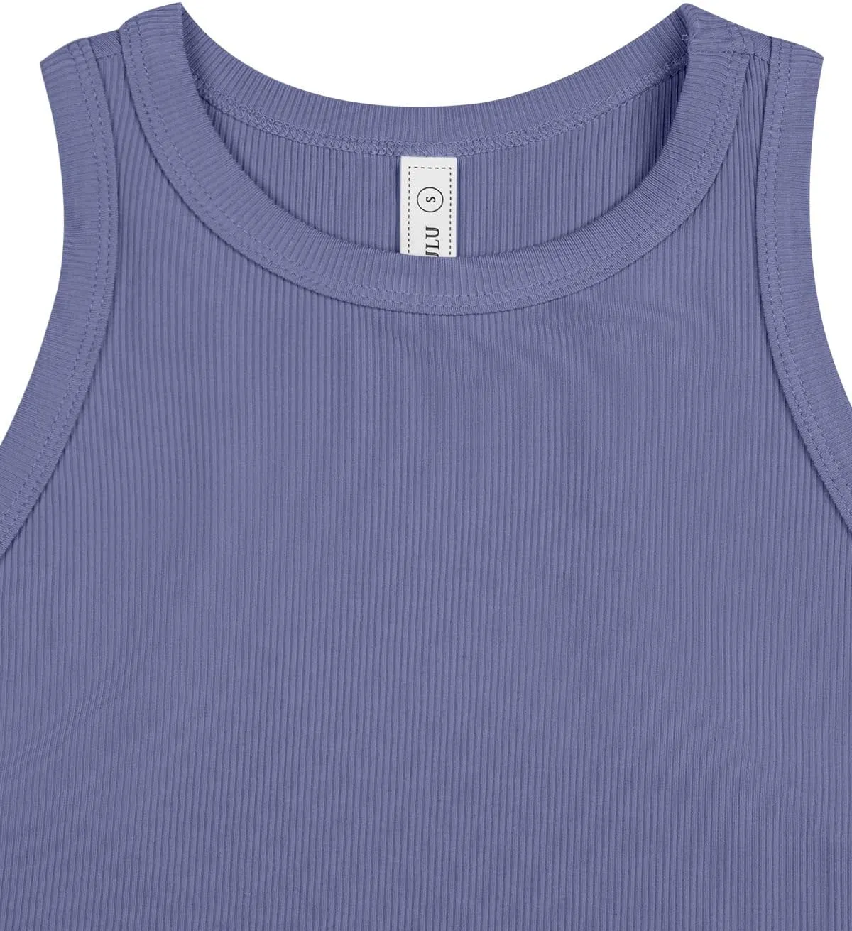 LASLULU Womens Crop Tops Sleeveless Workout Tops Halter Neck Flowy Athletic Shirts Cropped Tank Muscle Tank