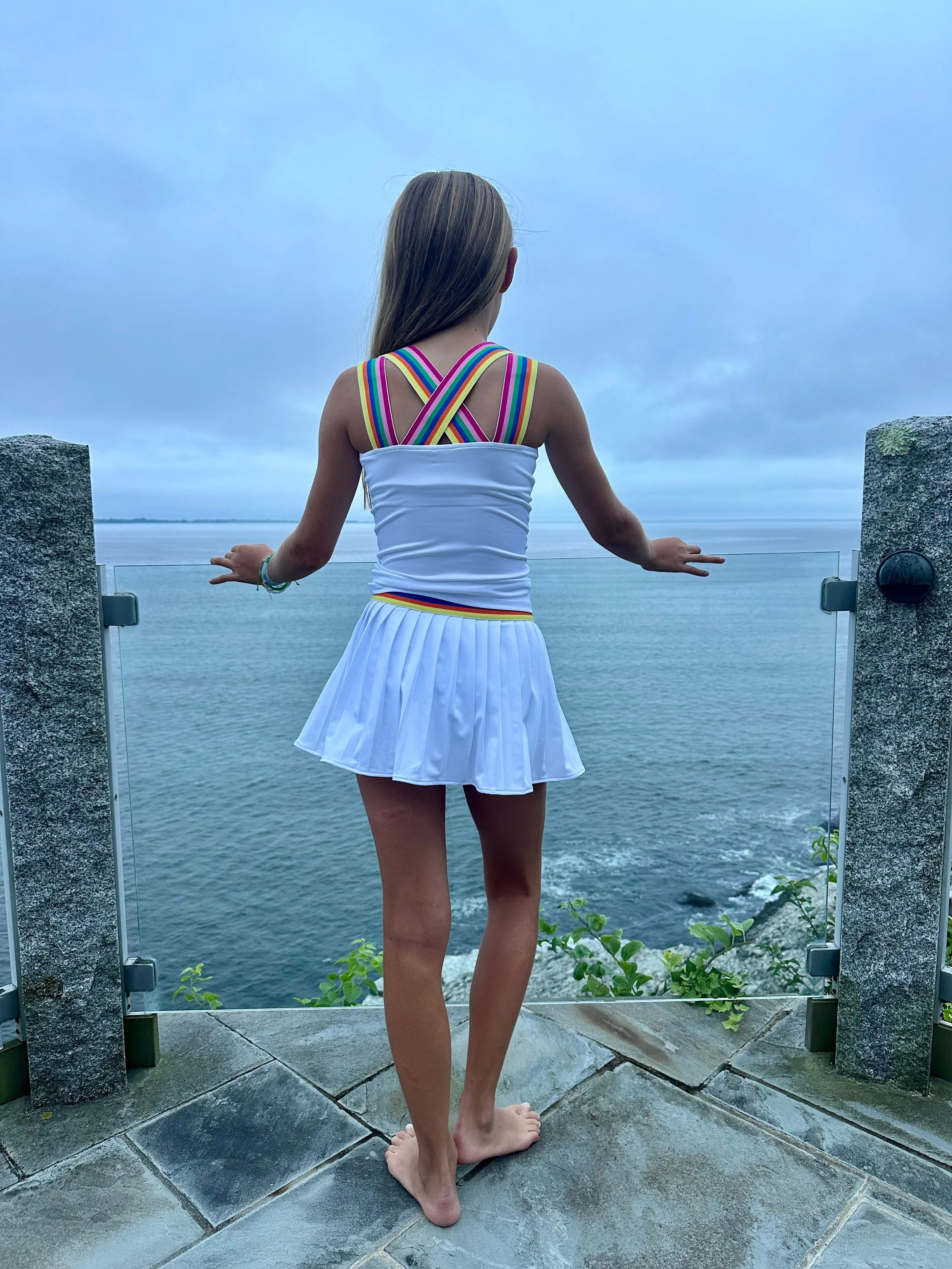 Little Olin - Tennis White Skirt