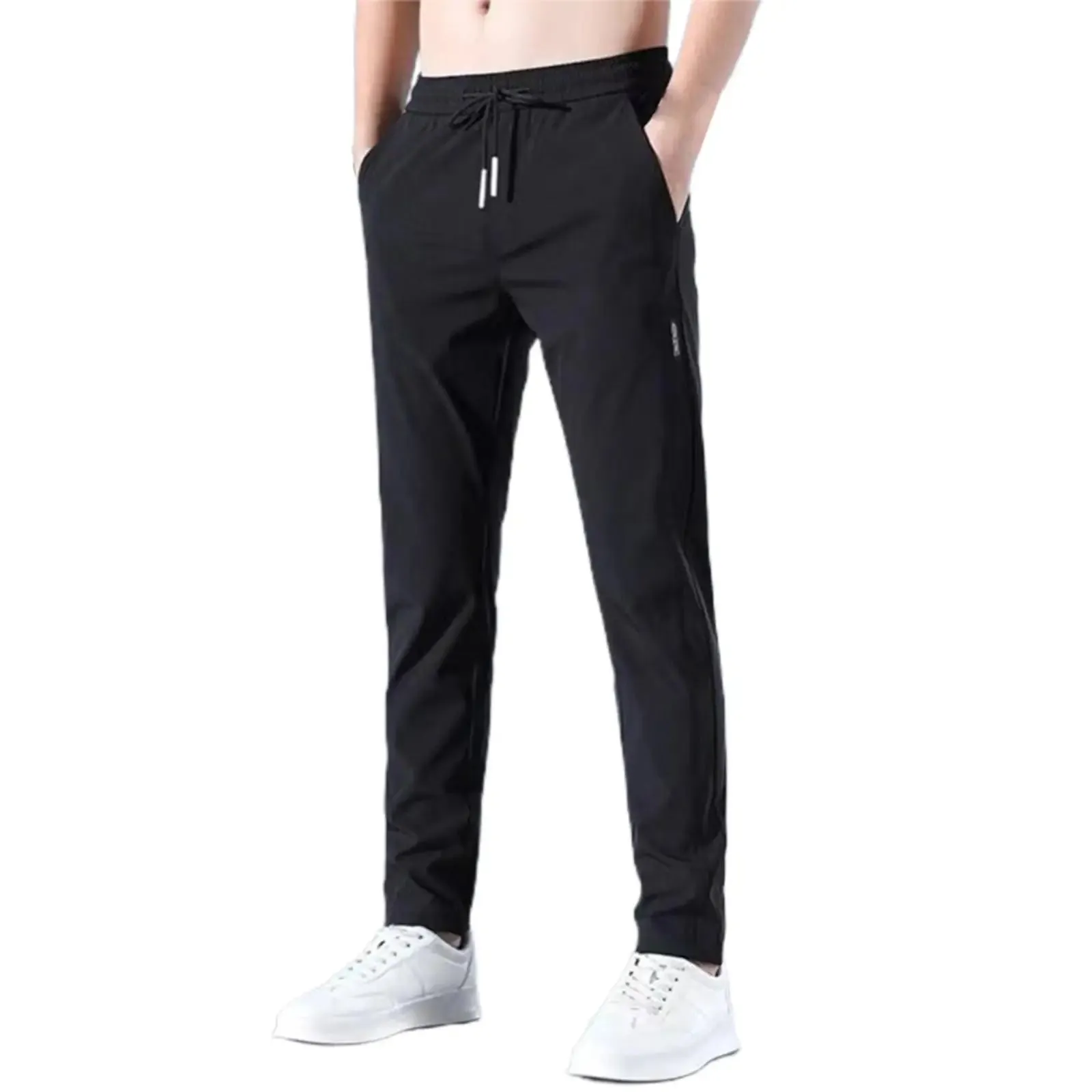 Men Quick Dry Pencil Pants Summer Elastic Ice Sports