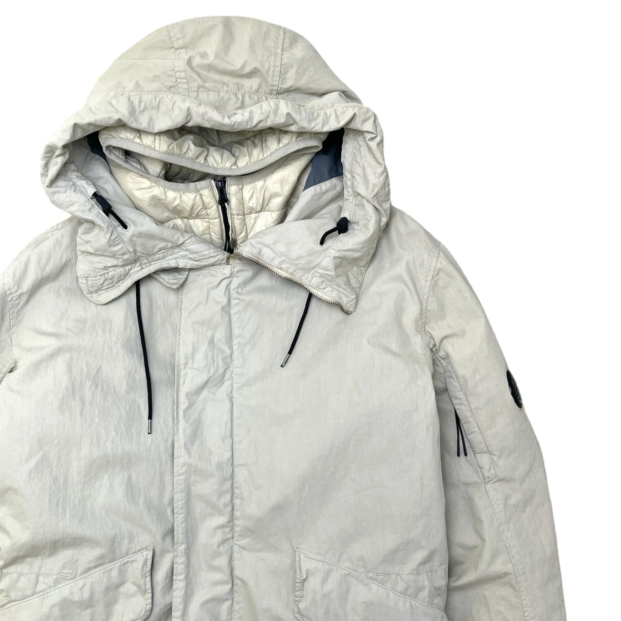 Men's 50 Fili Gommato 3 In 1 Down Jacket Beige Size IT 48 / M