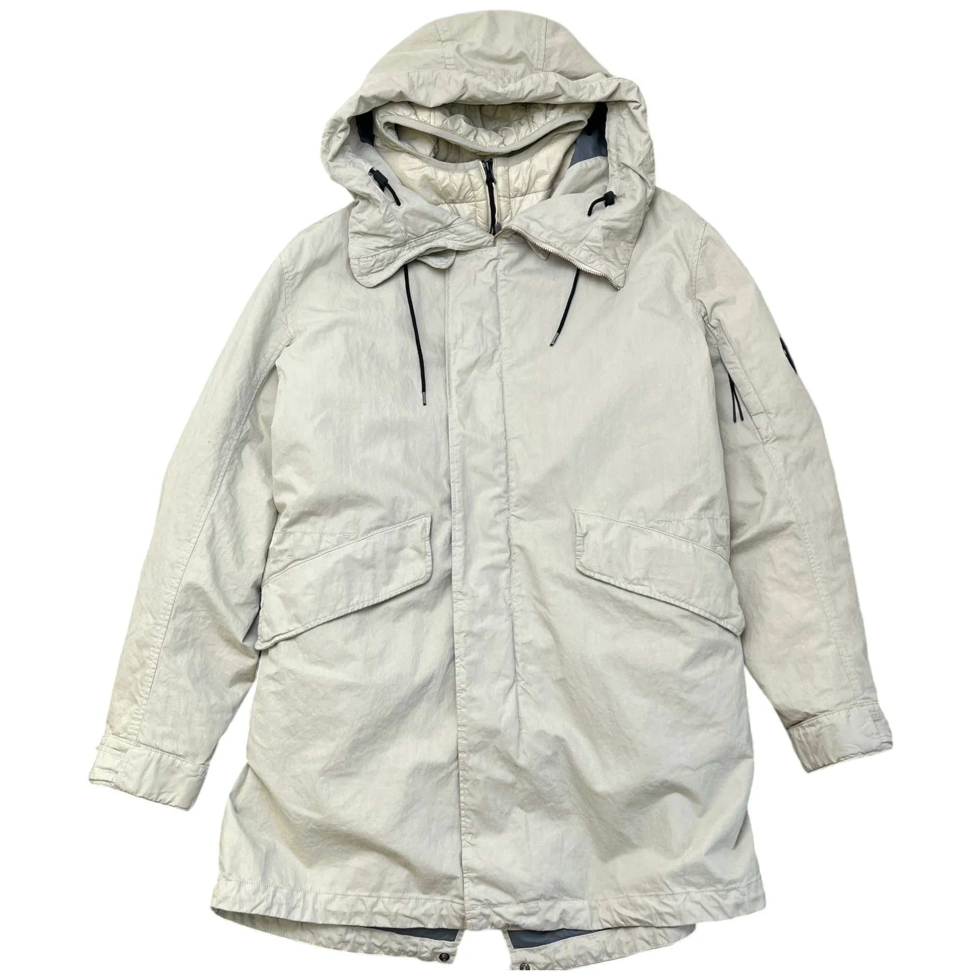Men's 50 Fili Gommato 3 In 1 Down Jacket Beige Size IT 48 / M