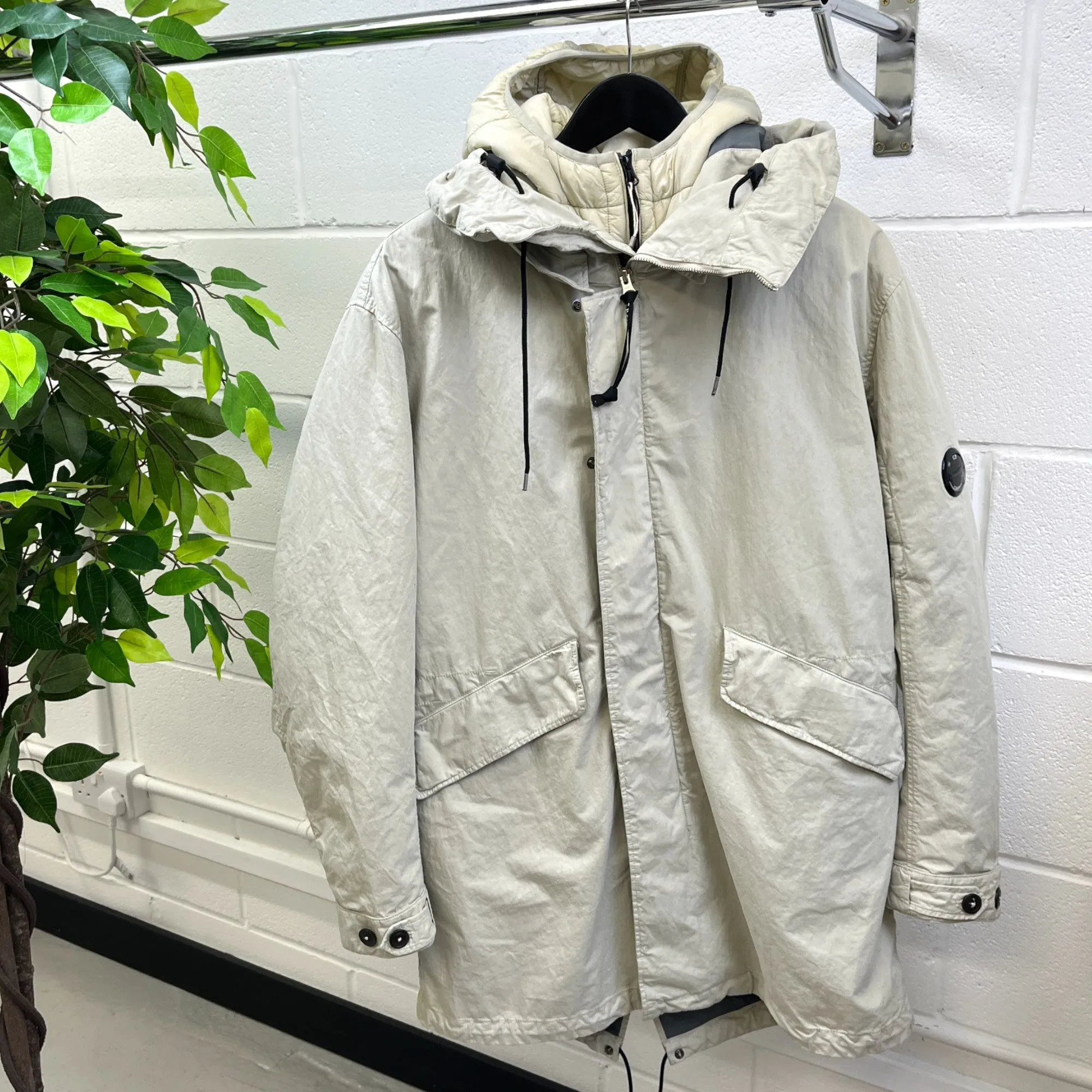 Men's 50 Fili Gommato 3 In 1 Down Jacket Beige Size IT 48 / M