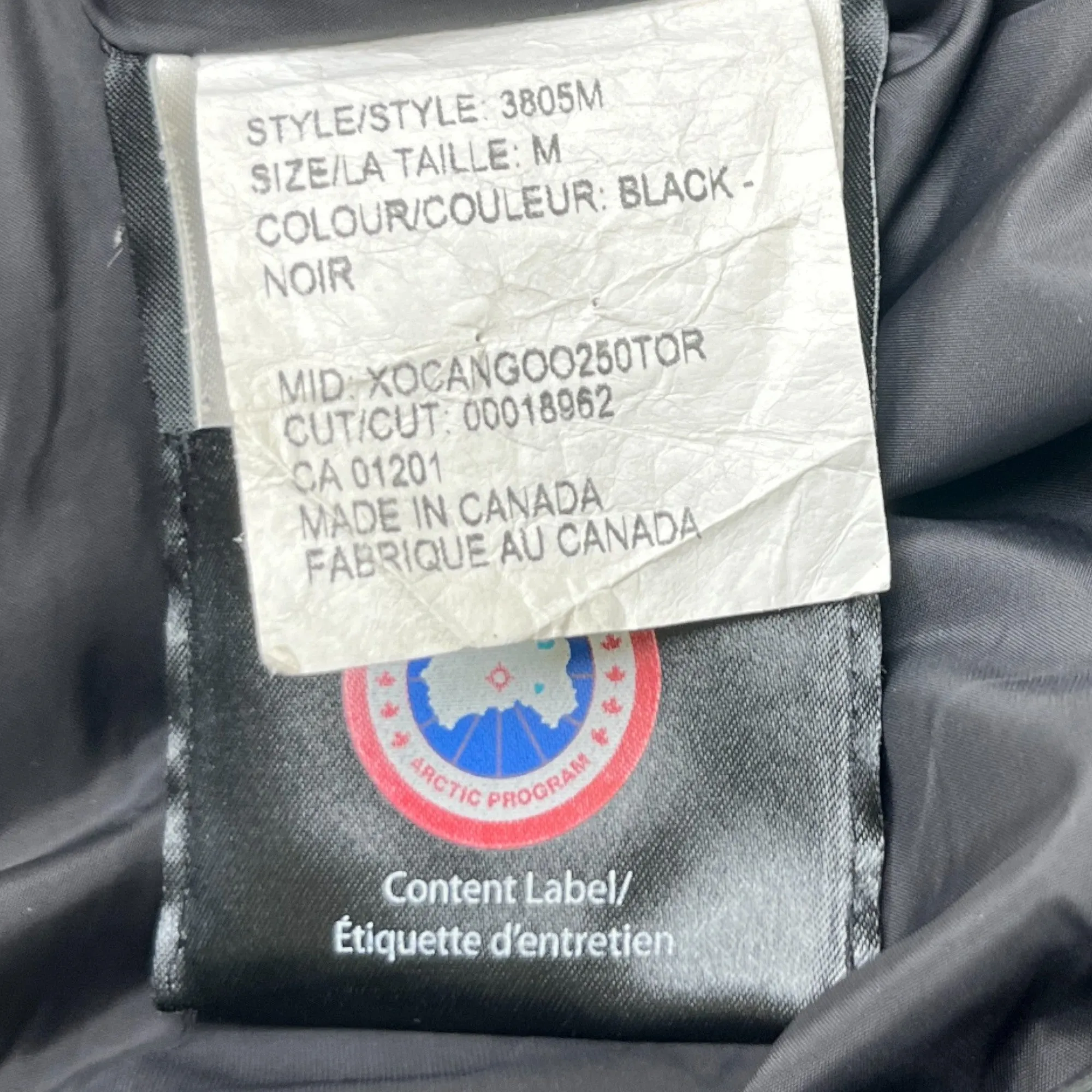 Men's Carson Parka Down Jacket Black Size M