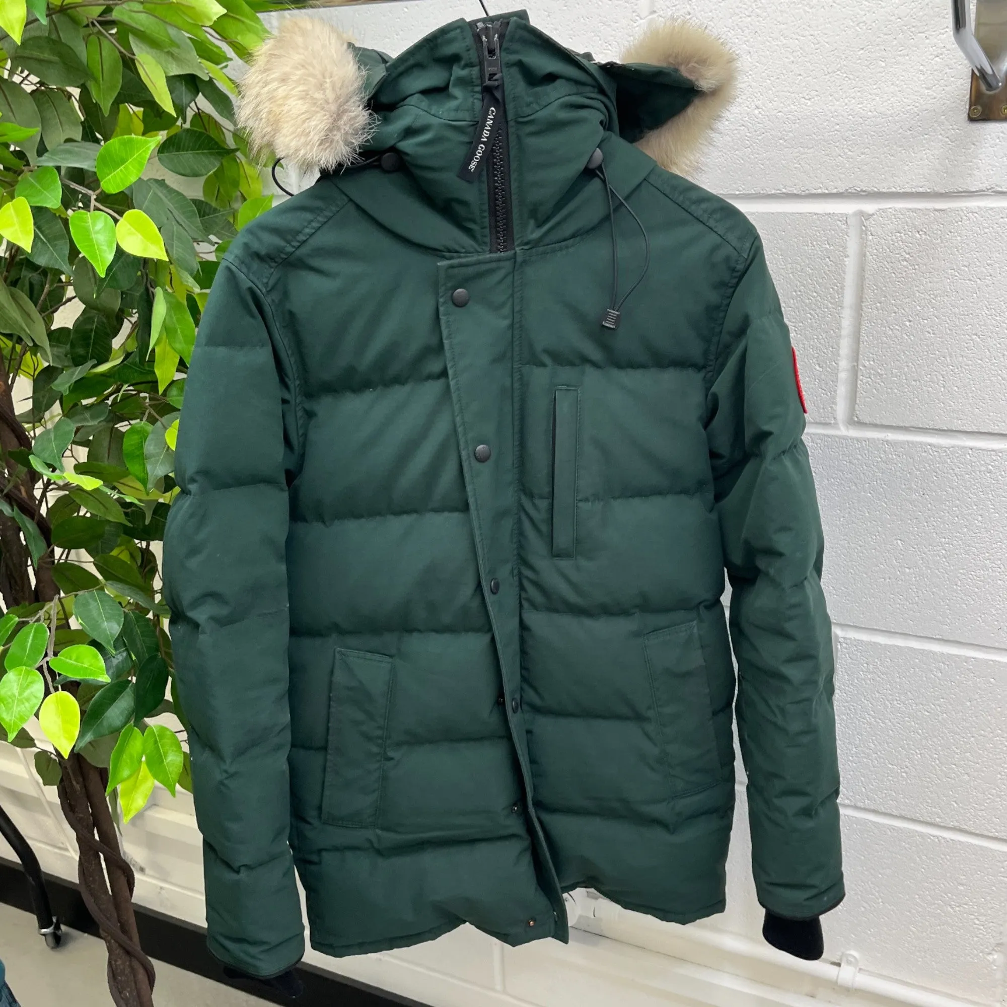 Men's Carson Parka Spruce Down Jacket Green Size M