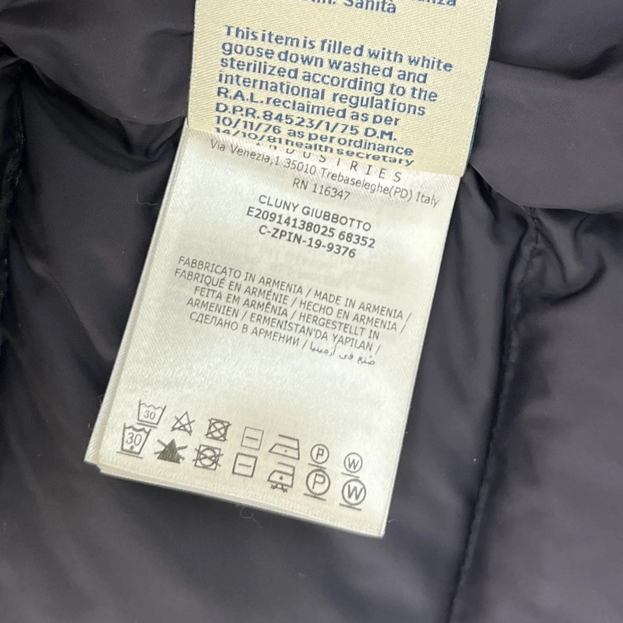 Men's Cluny Down Jacket Navy Size 1 / S