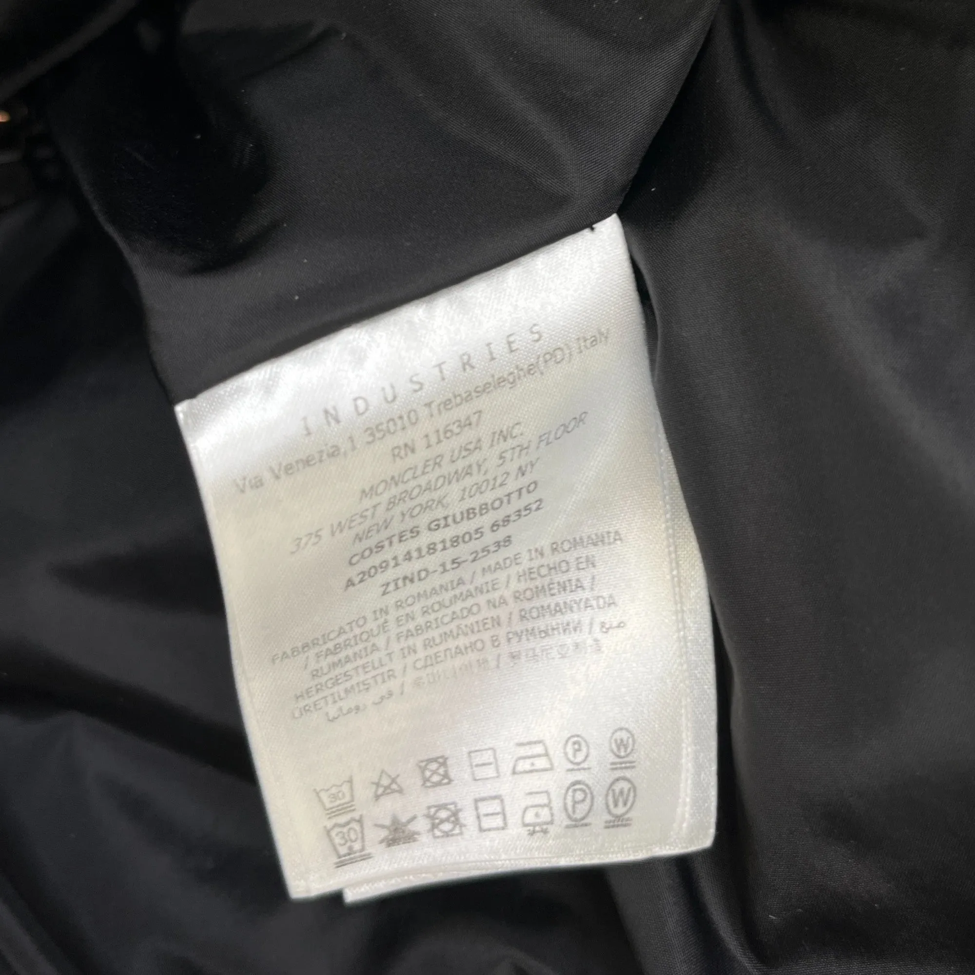 Men's Costes Down Jacket Black Size 4 / XL